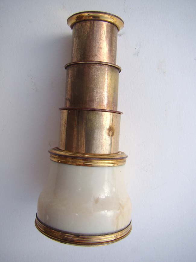 An Antique three-draw Ivory mounted Monocular circa 1820